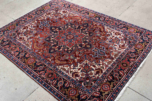 Vintage Heriz Area Rug (5' x 6')
